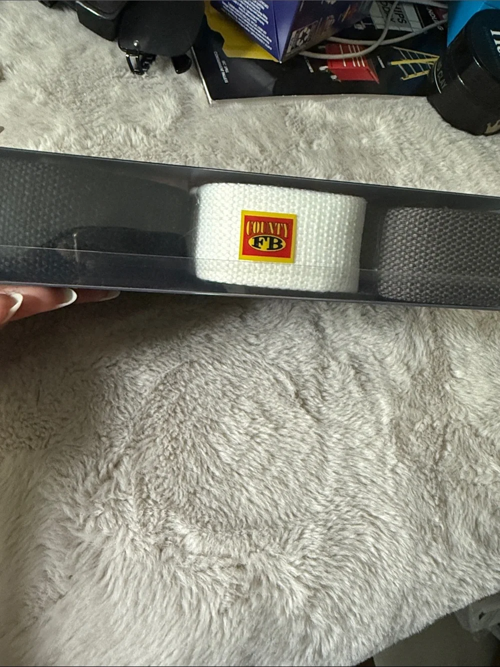 Classic Webbed Men's Belt with Metal Buckle - Black